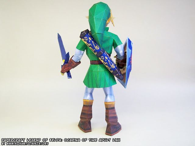 Бумажная модель Взрослый Линк (The Legend of Zelda)