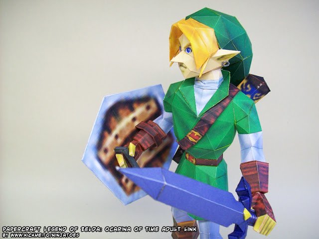Бумажная модель Взрослый Линк (The Legend of Zelda)