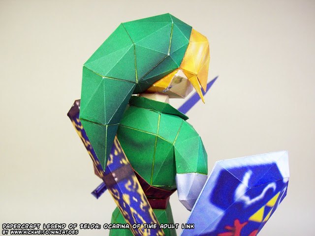 Бумажная модель Взрослый Линк (The Legend of Zelda)