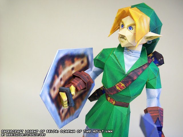 Бумажная модель Взрослый Линк (The Legend of Zelda)