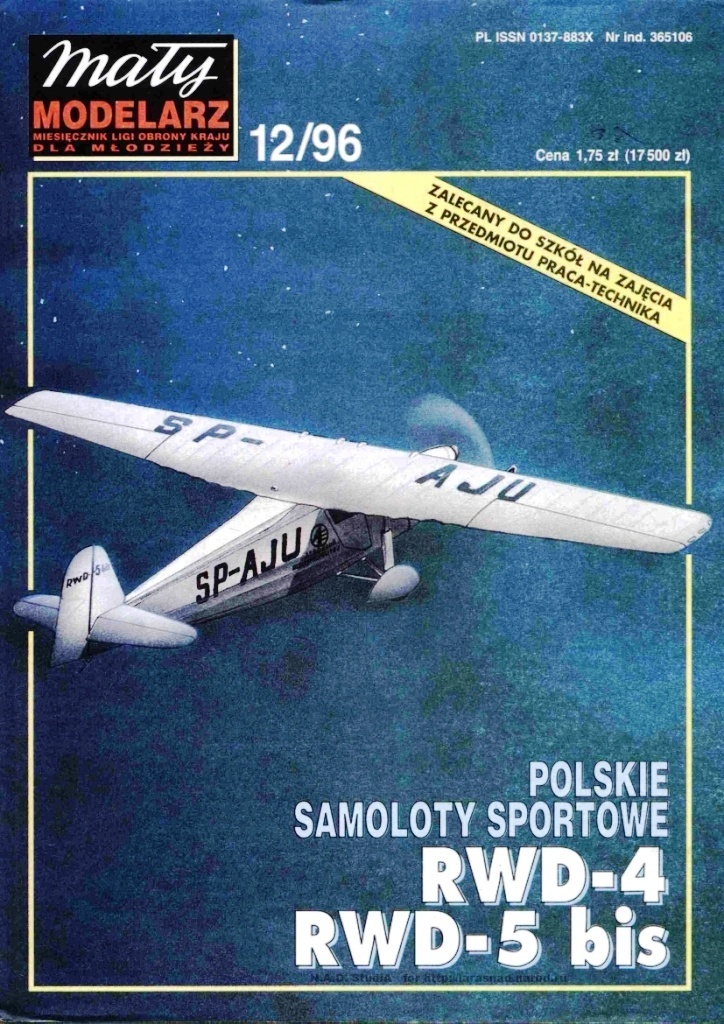 Maly Modelarz - 12/1996 - Спортивные самолеты RWD-4 и RWD-5