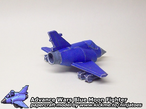 Бумажная модель Истребитель Blue Moon Fighter (Advance Wars)