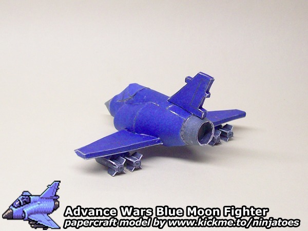 Бумажная модель Истребитель Blue Moon Fighter (Advance Wars)
