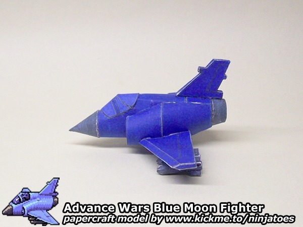 Бумажная модель Истребитель Blue Moon Fighter (Advance Wars)