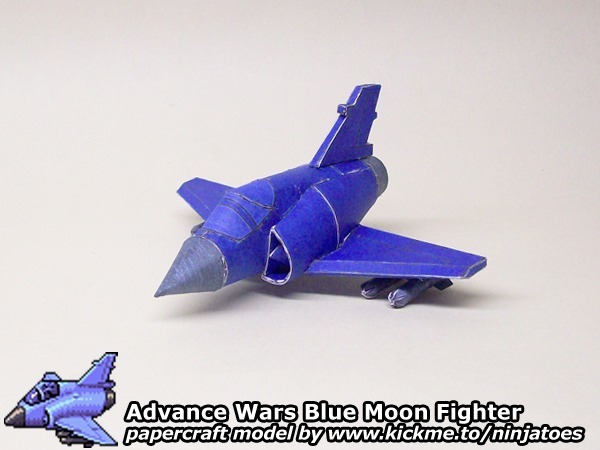 Бумажная модель Истребитель Blue Moon Fighter (Advance Wars)