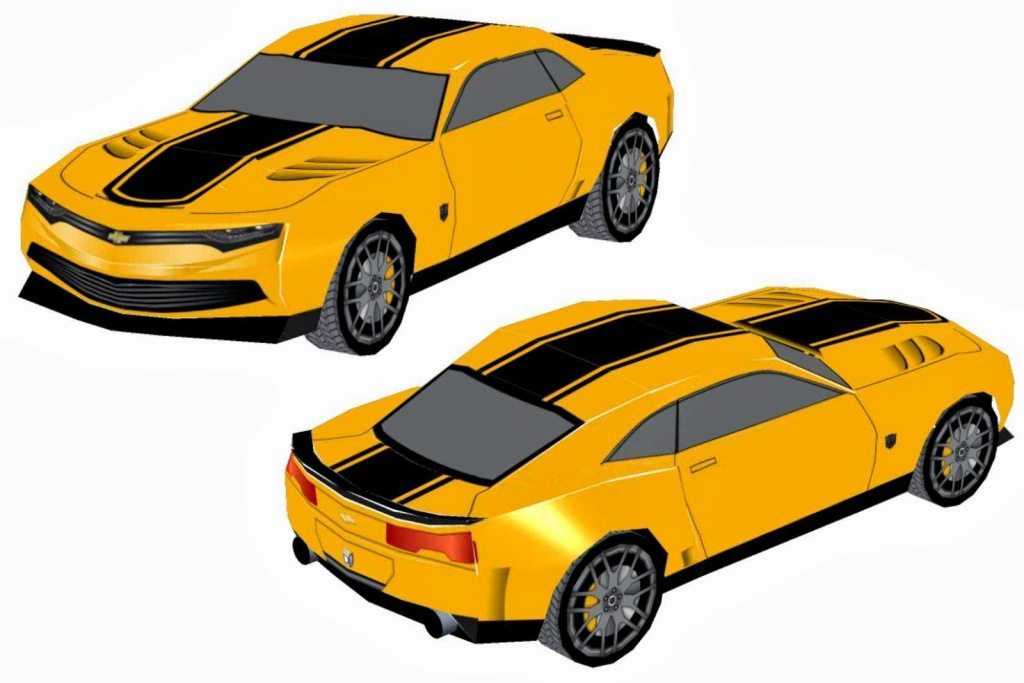 Сборная бумажная модель Chevrolet Camaro Concept