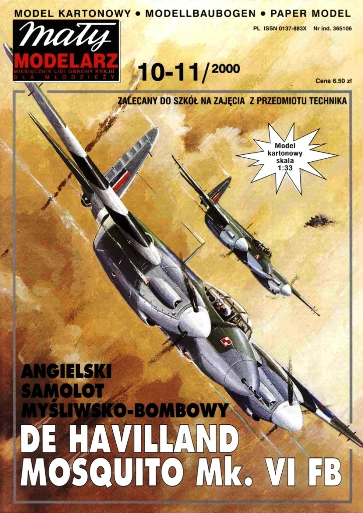 Maly Modelarz - 10-11/2000 - Бомбардировщик De Havilland Mosquito FB Mk.VI