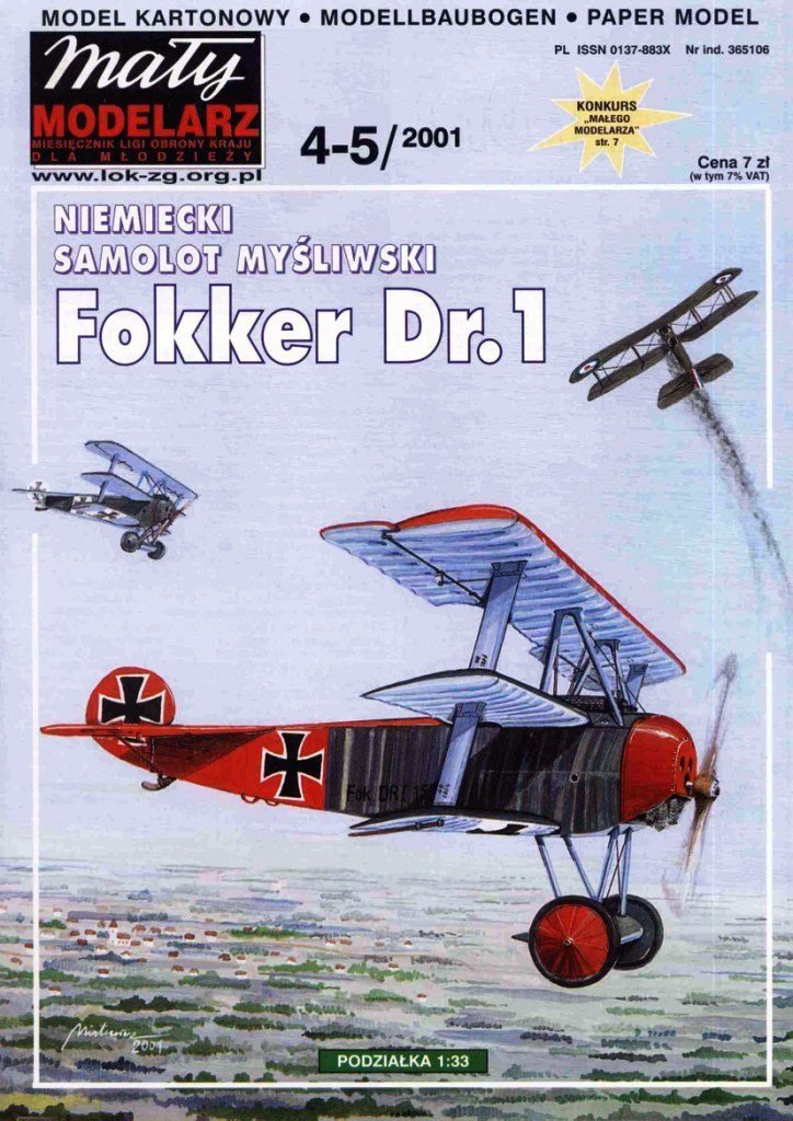 Maly Modelarz - 4-5/2001 - Истребитель Fokker Dr.I