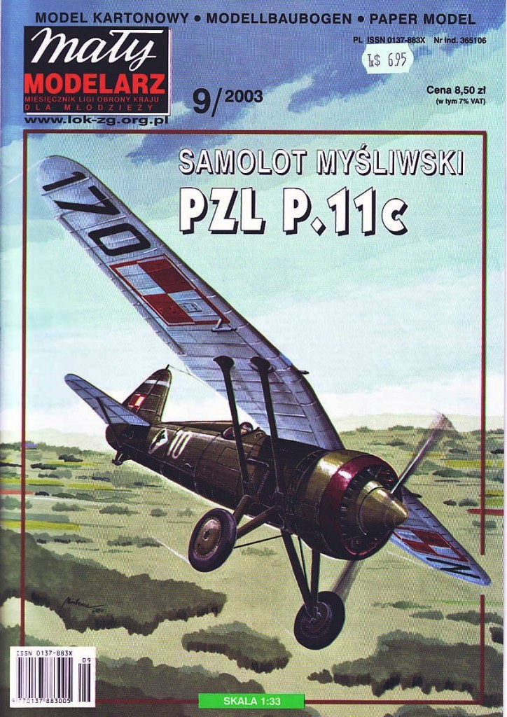 Maly Modelarz - 9/2003 - Истребитель PZL P.11c