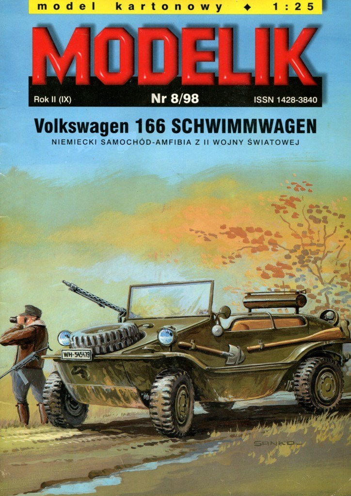 Modelik - 8/1998 - Плавающий автомобиль Volkswagen Typ 166 Schwimmwagen