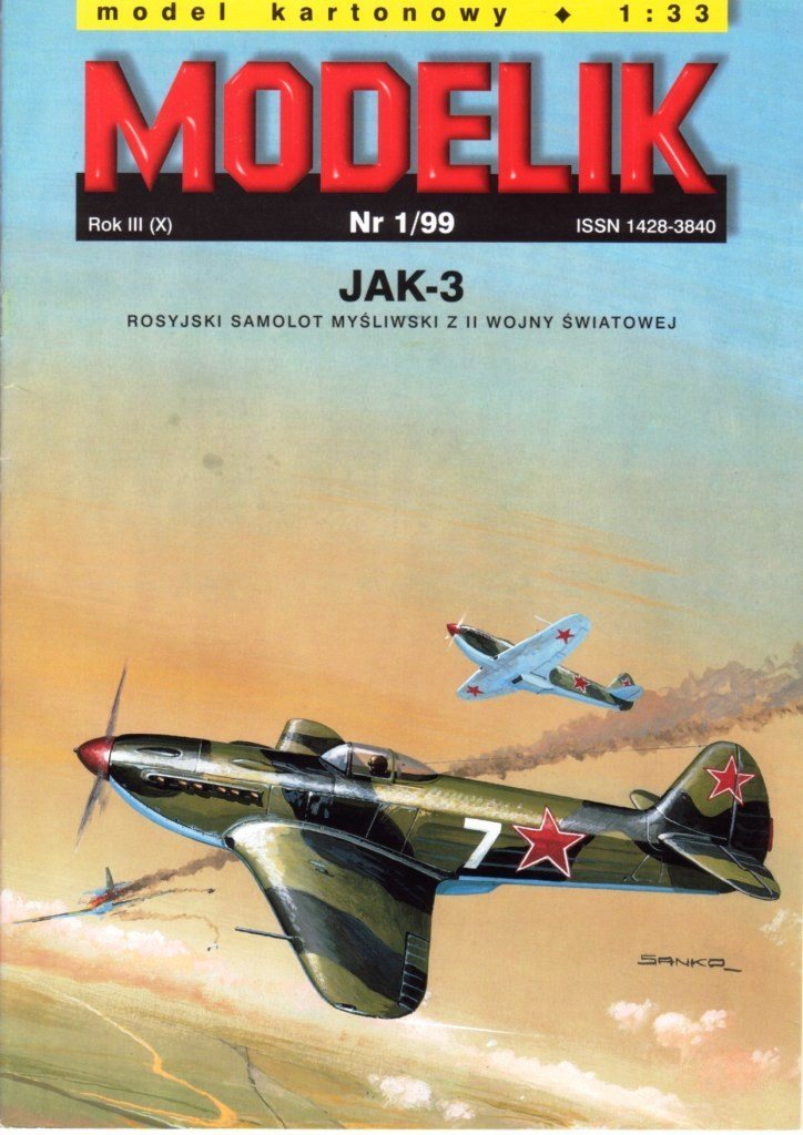 Modelik - 1/1999 - Истребитель Як-3