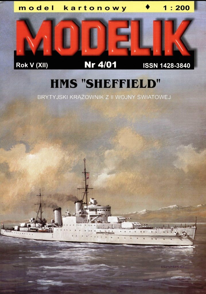 Modelik - 4/2001 - Легкий крейсер HMS Sheffield (1936)
