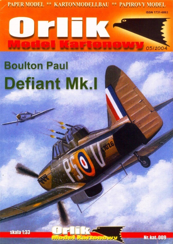 Orlik - 009 - Истребитель Boulton Paul Defiant Mk.I