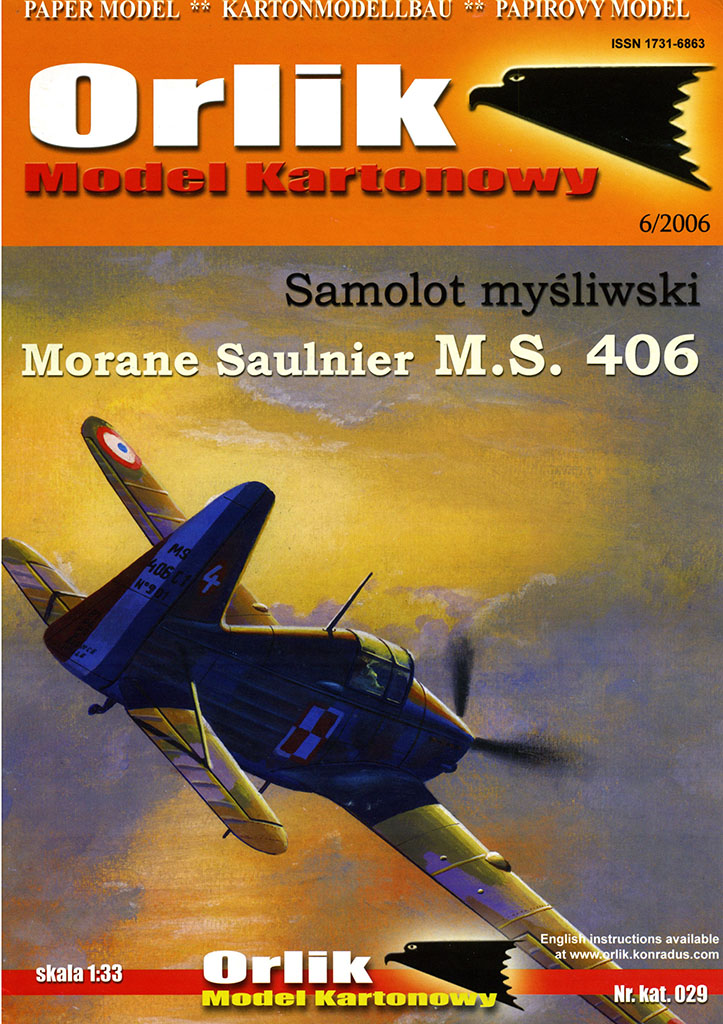 Orlik - 029 - Истребитель Morane-Saulnier MS.406