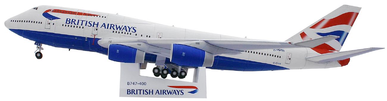 Сборная бумажная модель Boeing 747-400 (перекрас Model cardboard)