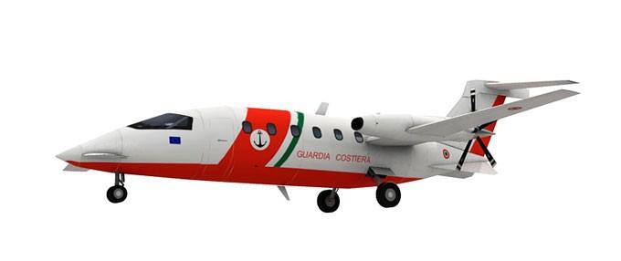 Самолет Piaggio P.180 Avanti Береговая охрана Италии