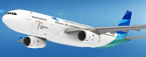 Бумажная модель Авиалайнер Airbus A330-234 Garuda Indonesia