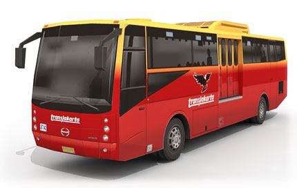 Автобус TransJakarta (красный)