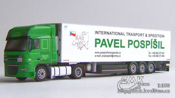 Грузовик DAF XF 105 SSC с полуприцепом (Pospisil Transporte)