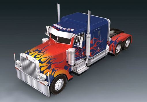 Бумажная модель Трансформер Оптимус Прайм Peterbilt 379 (Трансформеры)