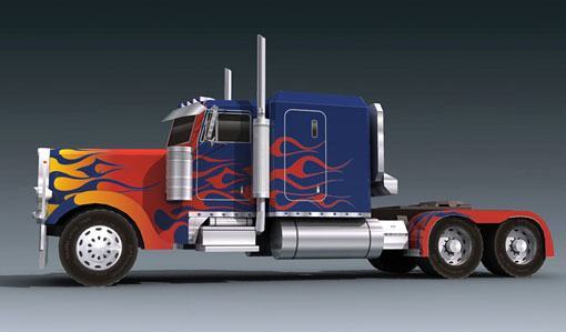Бумажная модель Трансформер Оптимус Прайм Peterbilt 379 (Трансформеры)