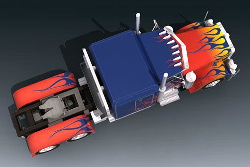 Бумажная модель Трансформер Оптимус Прайм Peterbilt 379 (Трансформеры)