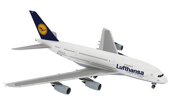 Авиалайнер Airbus A380 Lufthansa