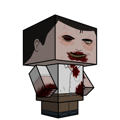 Бумажная модель Зомби Resident Evil