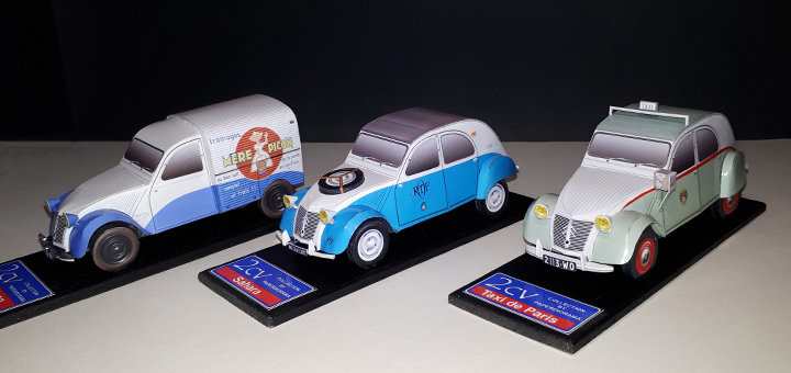 Бумажная модель Коллекция Citroën 2CV