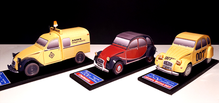 Бумажная модель Citroën 2CV Bond Car