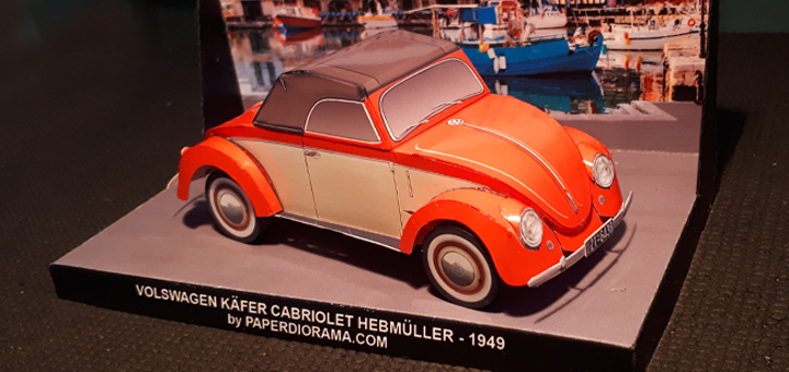 Бумажная модель Кабриолет Volkswagen Käfer Hebmüller Type 14A