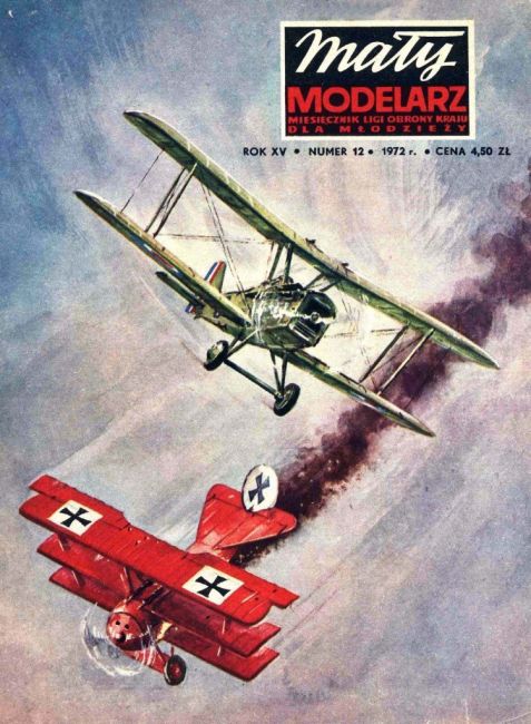Журнал Maly Modelarz - 12/1972 - Истребители S.E.5 и Fokker Dr.I