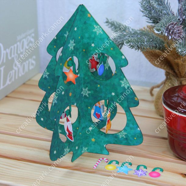 Бумажная модель Миниатюрное дерево: поп-арт