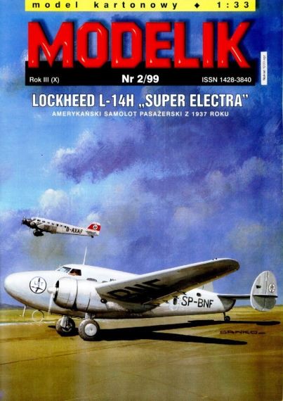 Modelik - 2/1999 - Транспортный самолет Lockheed Model 14 Super Electra