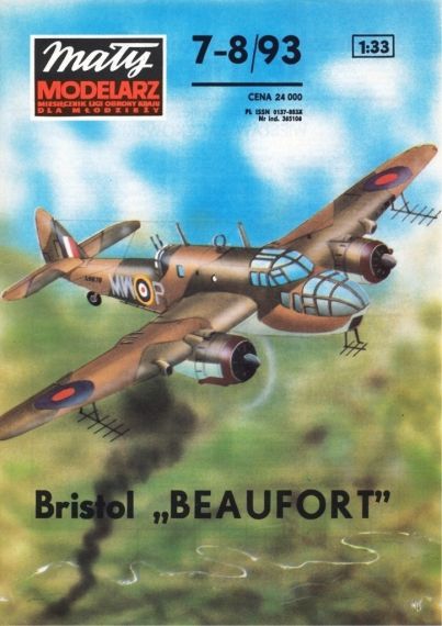 Maly Modelarz - 7-8/1993 - Бомбардировщик Bristol Beaufort