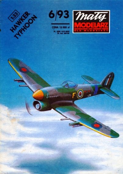 Maly Modelarz - 6/1993 - Истребитель-бомбардировщик Hawker Typhoon