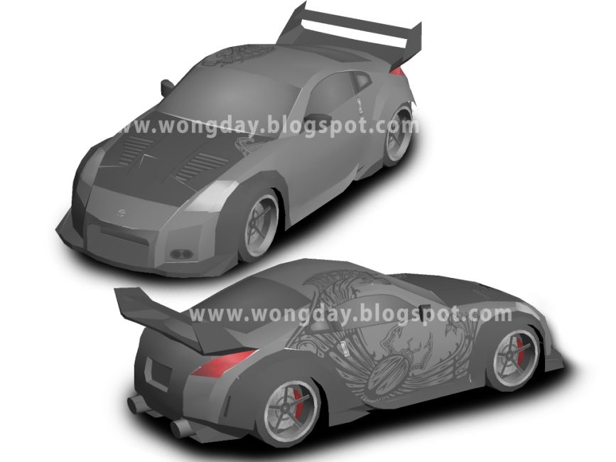 Бумажная модель Автомобиль Nissan 350Z DK (Форсаж)