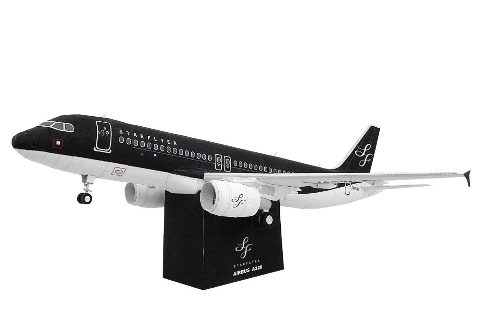 Бумажная модель Авиалайнер Airbus A320 StarFlyer