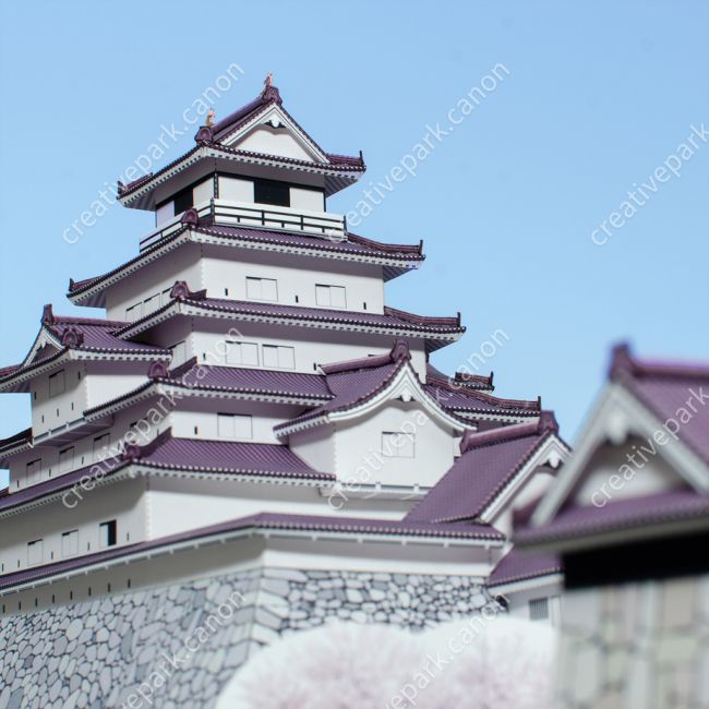 Бумажная модель Замок AIZU Цуругадзё, Япония.