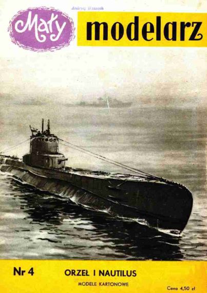 Maly Modelarz - 3/1958 - Подводные лодки Orzel и Nautilus
