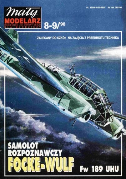 Maly Modelarz - 8-9/1998 - Самолет-разведчик Focke-Wulf Fw 189 Uhu