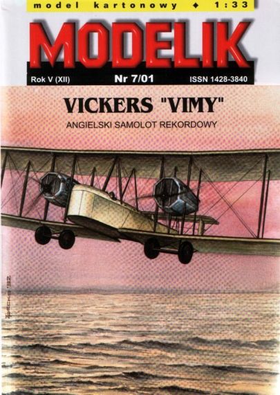 Modelik - 7/2001 - Бомбардировщик Vickers Vimy