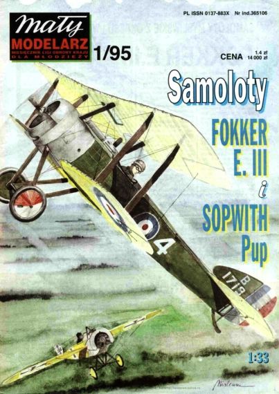 Maly Modelarz - 1/1995 - Истребители Fokker E.III Eindecker и Sopwith Pup