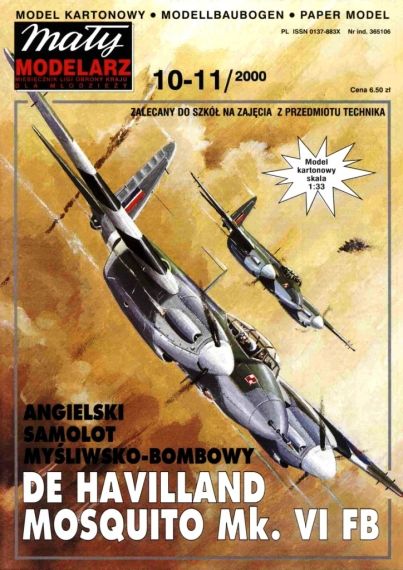 Maly Modelarz - 10-11/2000 - Бомбардировщик De Havilland Mosquito FB Mk.VI