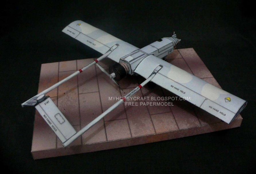 Бумажная модель Беспилотный самолет RQ-7 Shadow