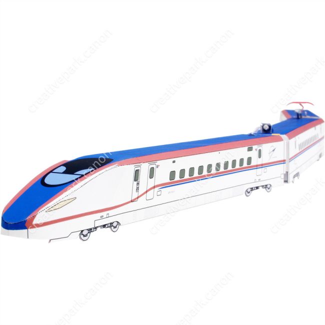 Бумажная модель Поезд Синкансэн серии E7 Кагаяки, мини-версия