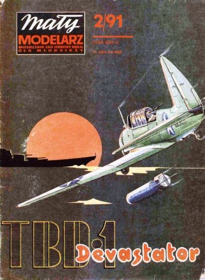 Maly Modelarz - 2/1991 - Бомбардировщик-торпедоносец Douglas TBD Devastator